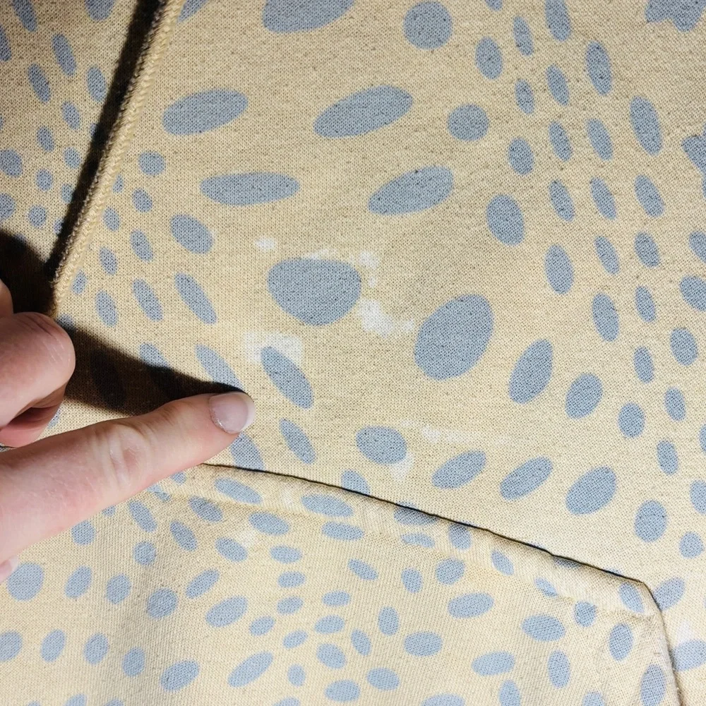 Nike Beige and Blue Patterned Hoodie